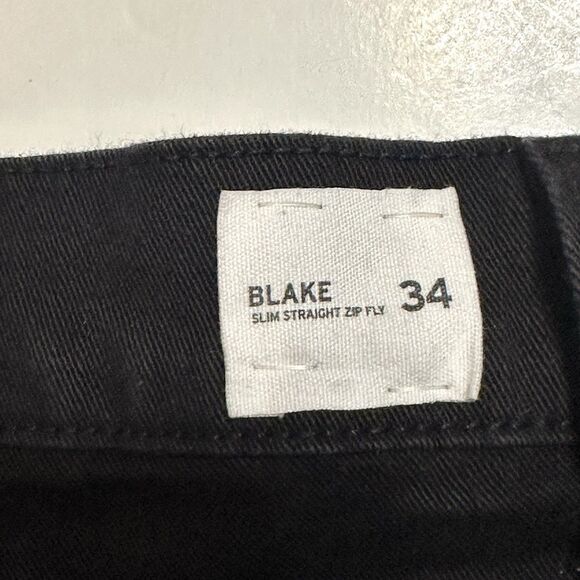 Hudson Jeans Mens Size 34x34 Black Blake Slim Straight Mid Rise Stretch Denim - Picture 11 of 14
